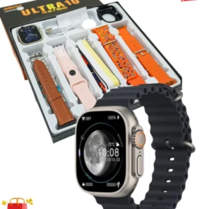 10-in-1 Ultra Smart Watch with Multiple Sports Modes, 10 Straps & 2.01” HD Touch Display